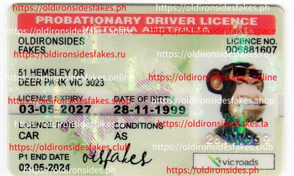 Victoria Australia Probationary Driver Licence(VIC-R-P)