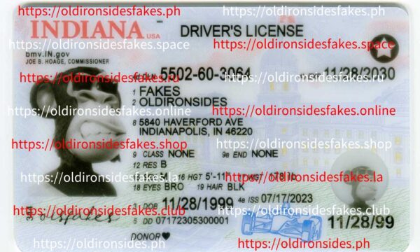 Indiana Driver License(New IN 2022 PolyCard)